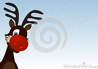 Rudolf the red nose reindeer Stock Photo