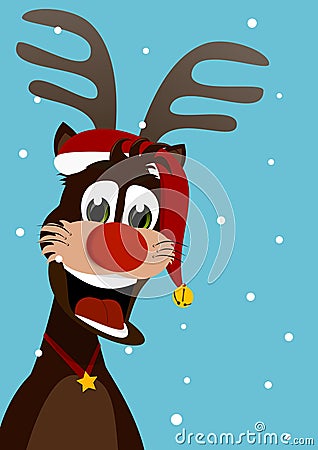 Rudolf the red nose reindeer Stock Photo