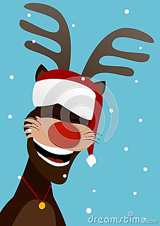 Rudolf the red nose reindeer Stock Photo