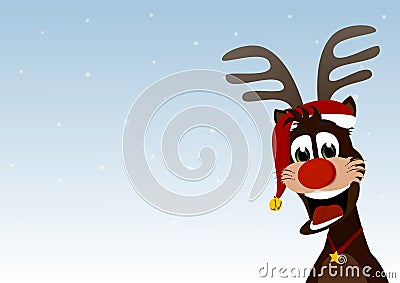 Rudolf the red nose reindeer Stock Photo