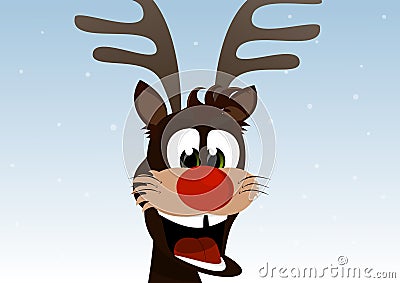 Rudolf the red nose reindeer Stock Photo