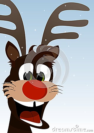 Rudolf the red nose reindeer Stock Photo