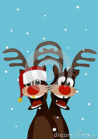 Rudolf the red nose reindeer Stock Photo