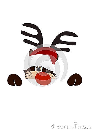 Rudolf the red nose reindeer Stock Photo