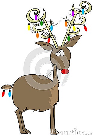 Rudolf The Reindeer Cartoon Illustration