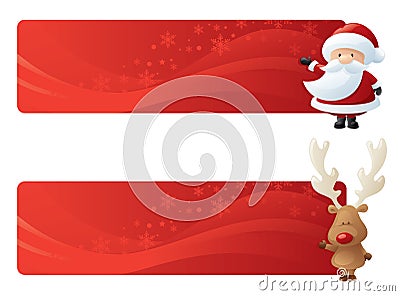 Rudolph Santa Toppers Vector Illustration