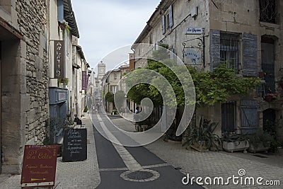 Rue du Huit Mai 1945 in Saint-RÃ©my-de-Provence, France Editorial Stock Photo