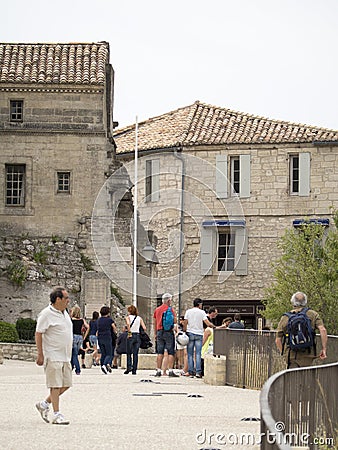 Rue Porte Mage, Les Baux-de-Provence, France Editorial Stock Photo