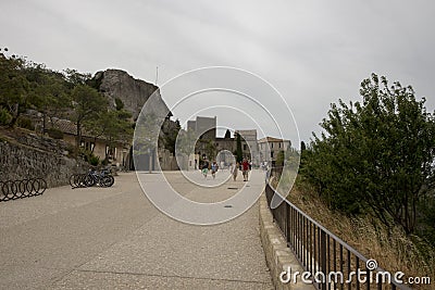 Rue Porte Mage, Les Baux-de-Provence, France Editorial Stock Photo