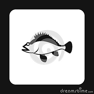 Ruff icon, simple style Vector Illustration