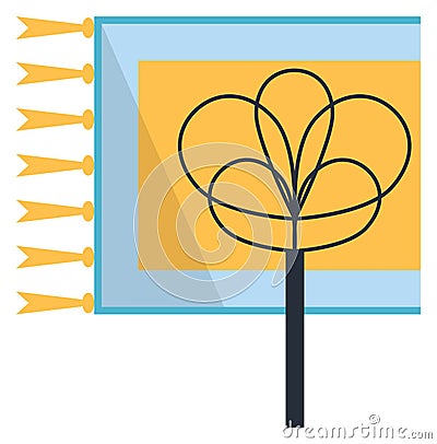 Rug beater icon. Carpet dust cleaning tool Vector Illustration