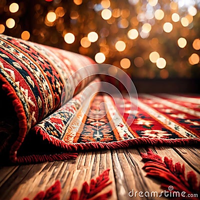 Rug , floor covering carpet home furnishing Stock Photo