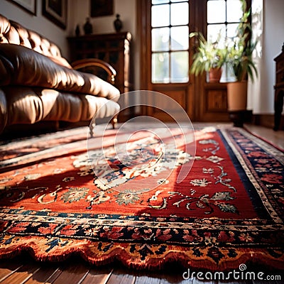 Rug , floor covering carpet home furnishing Stock Photo