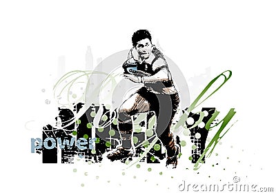 Rugby 2 Vector Illustration