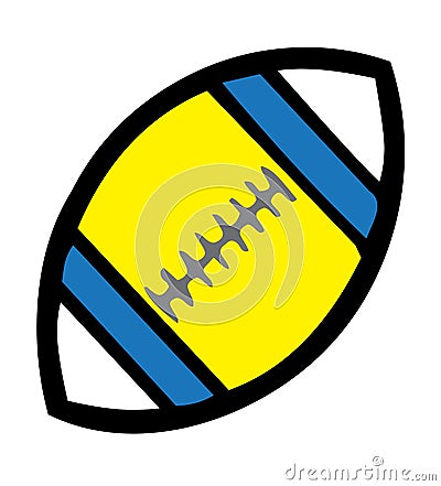 Rugby ball Cartoon Illustration