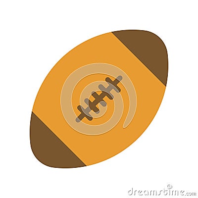 Rugby ball vector, Back to school flat design icon Vector Illustration