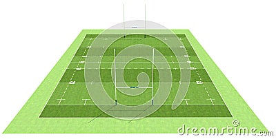 Rugby field Stock Photo