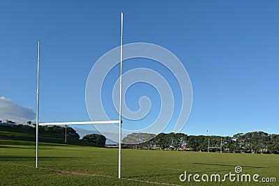 Rugby field Stock Photo