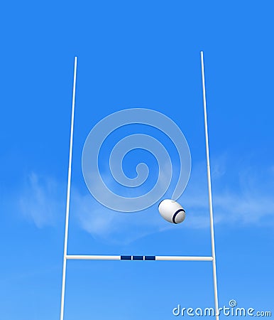 Rugby goal Stock Photo