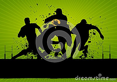 Rugby grunge Poster Vector Illustration