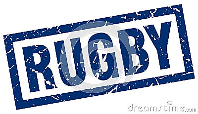 rugby stamp Vector Illustration