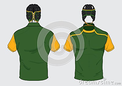 Rugby Jersey uniform design set vector Vector Illustration