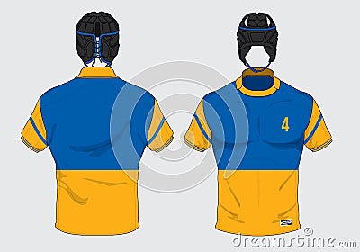 Rugby Jersey uniform design set vector Vector Illustration