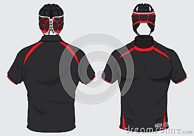 Rugby Jersey uniform design set vector Vector Illustration