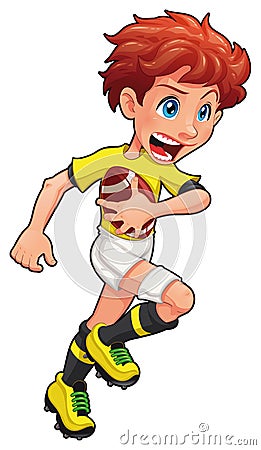 Rugby player. Vector Illustration