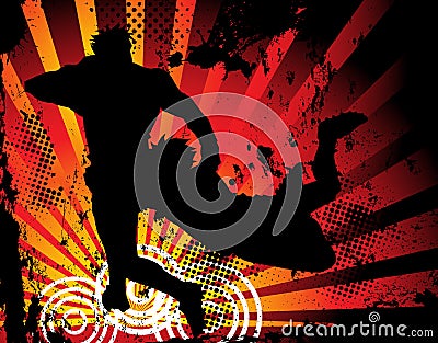 Rugby Players Silhouette Vector Illustration