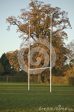Rugby post Stock Photo