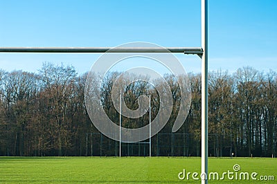 Rugby post Stock Photo