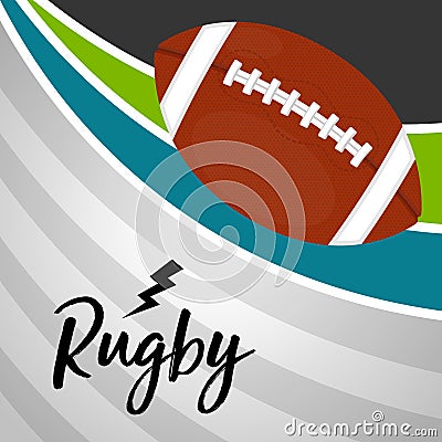 Rugby poster illustration Vector Illustration