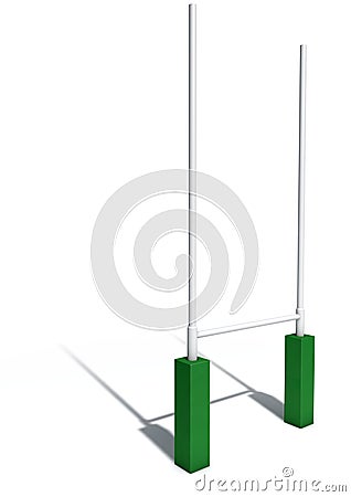 Rugby Posts Isolated Stock Photo