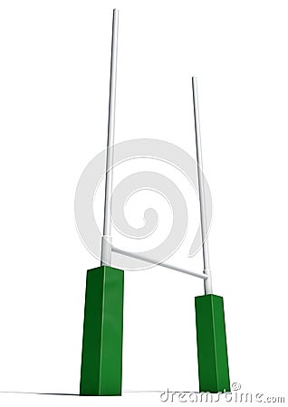 Rugby Posts Isolated Stock Photo