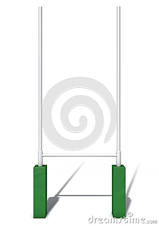 Rugby Posts Isolated Stock Photo