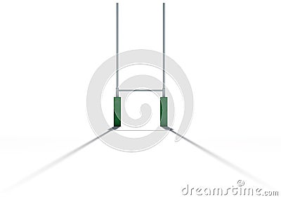 Rugby Posts Isolated Stock Photo