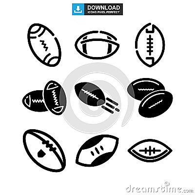 Rugby sport icon or logo isolated sign symbol vector illustration Vector Illustration