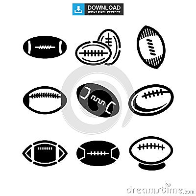 Rugby sport icon or logo isolated sign symbol vector illustration Vector Illustration