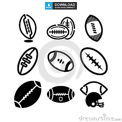 Rugby sport icon or logo isolated sign symbol vector illustration Vector Illustration