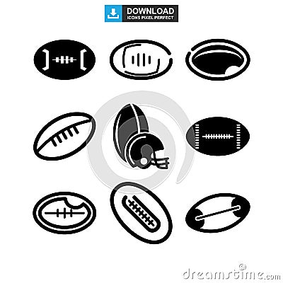 Rugby sport icon or logo isolated sign symbol vector illustration Vector Illustration