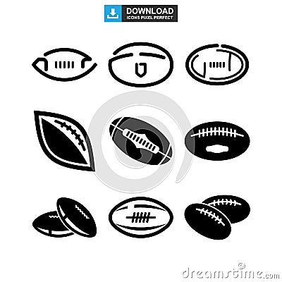 Rugby sport icon or logo isolated sign symbol vector illustration Vector Illustration