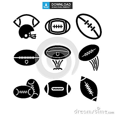 Rugby sport icon or logo isolated sign symbol vector illustration Vector Illustration