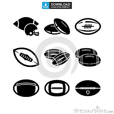 Rugby sport icon or logo isolated sign symbol vector illustration Cartoon Illustration