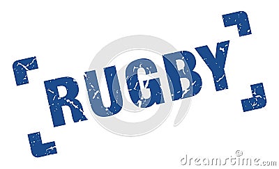 rugby stamp Vector Illustration