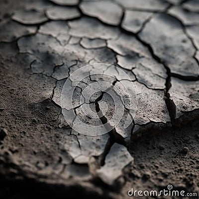 Rugged Beauty: A Close-Up of a Weathered and Cracked Surface Stock Photo