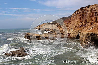 Rugged Coastline - Cabrillo National Monument Stock Photo