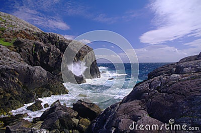 Rugged coastline Isle of Lewis Outer Hebrides Stock Photo