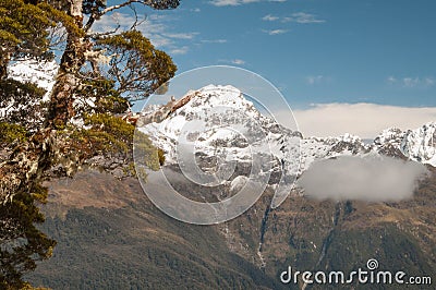 Rugged Darran Mountains from Routeburn Track Stock Photo