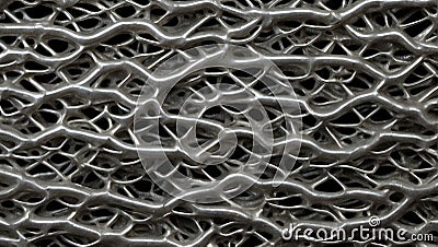 rugged meshed steel for 3d design. ai generated Stock Photo